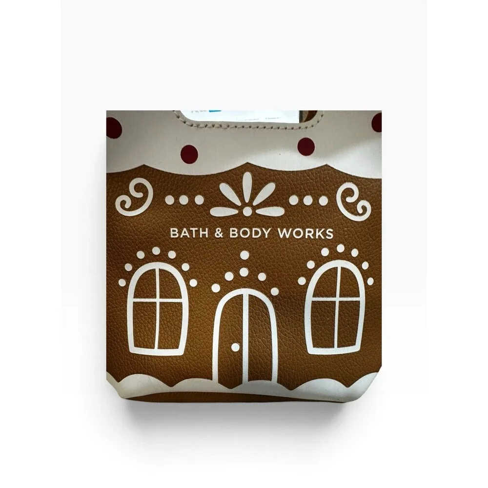 Bath and Body Works Gingerbread House Pouch, Gift Bag Brown Holidays